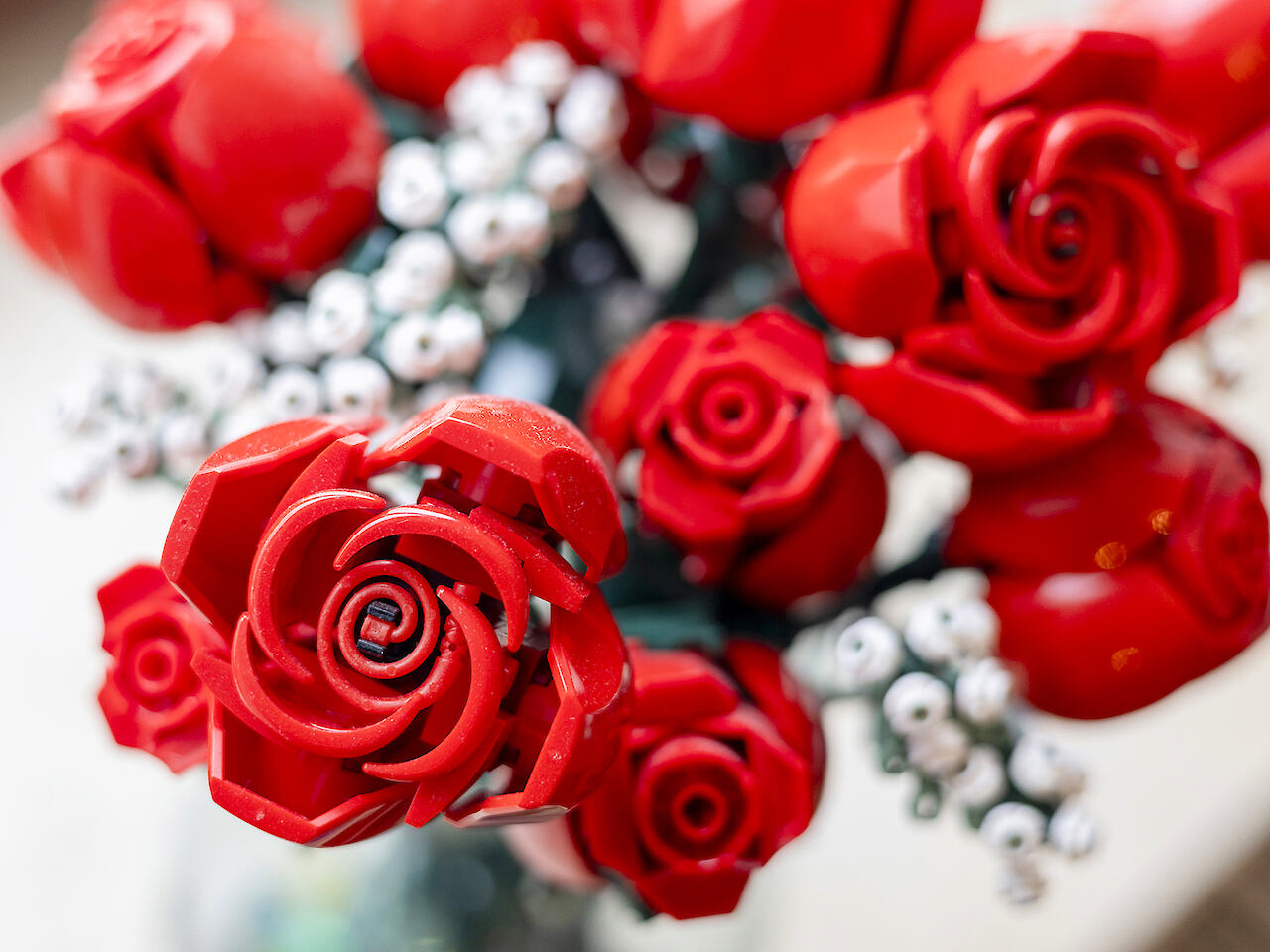 Dettagli bouquet di rose realizzato con…
