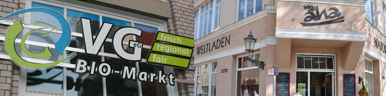 Tiendas ecológicas y de comercio justo en Dresde.